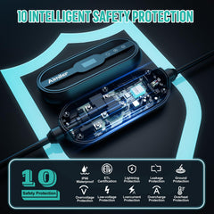 AIMILER adjustable amperage from 16 to 32 A for scalable charging.