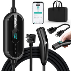 AIMILER Level 1/2 Tesla charger front view for convenient home charging.