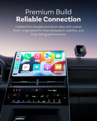 Aimoon 5GHz WiFi link provides fast wireless CarPlay connection.