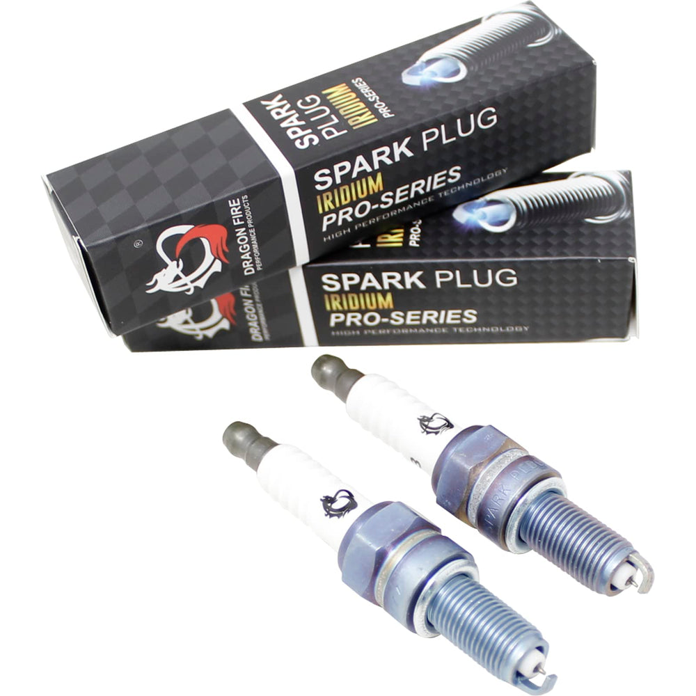 AIP Dragon FIRE spark plug close-up highlighting faster cold starts for Polaris.