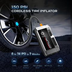 AIPOWAY digital pressure gauge shows tire pressure in real time.