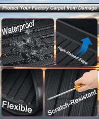 Aiqiying Camry floor mats deep channel design traps dirt and spills.