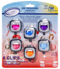 Air Jungles car air freshener clip six-pack on vent for long-lasting freshness
