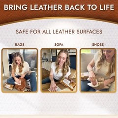Air Jungles wipes cleaning a leather sofa to remove grime.