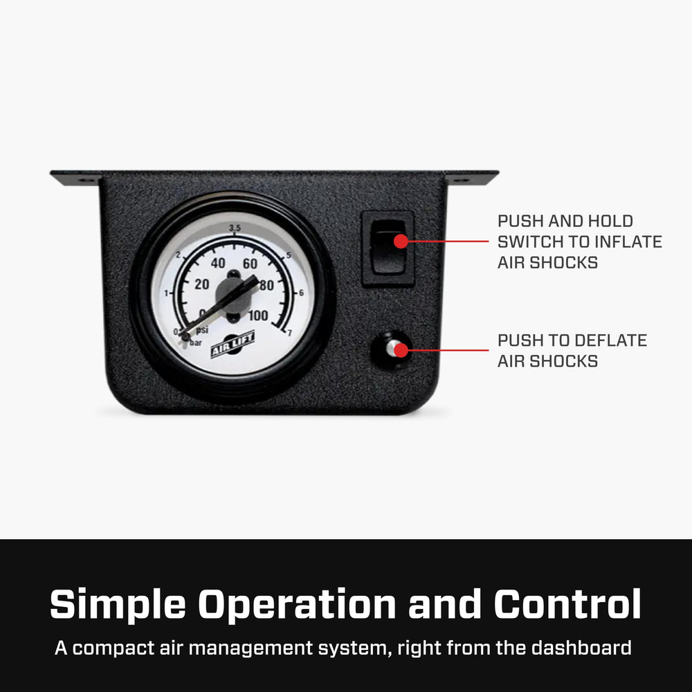 Air Lift Load Controller II wiring harness enables quick, clean installation.