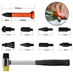 AIRERVO rubber hammer with tap-down pen protects paint while shaping metal