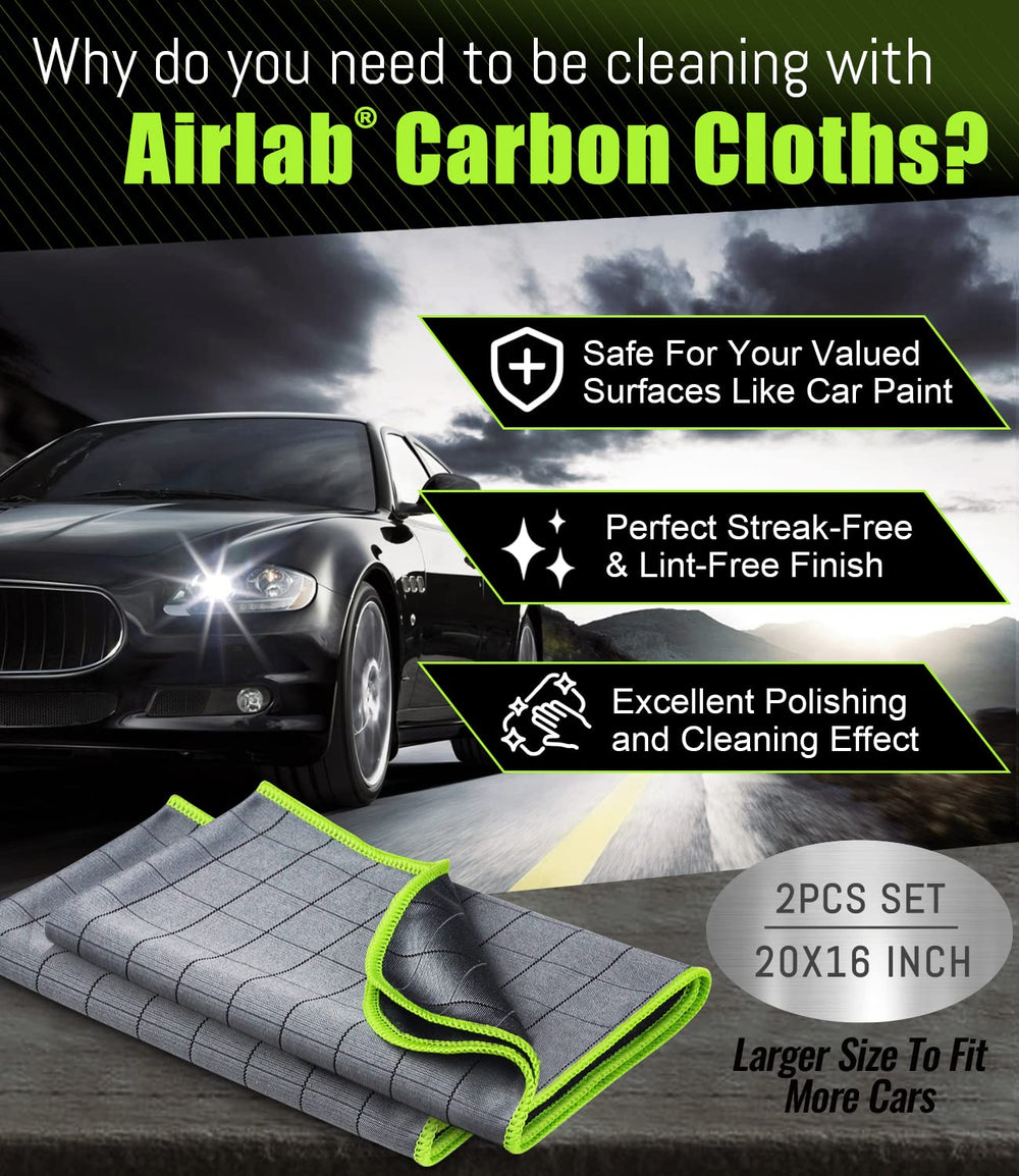 Airlab car-drying towel 20x16 inches delivers quick moisture removal for a spotless finish.