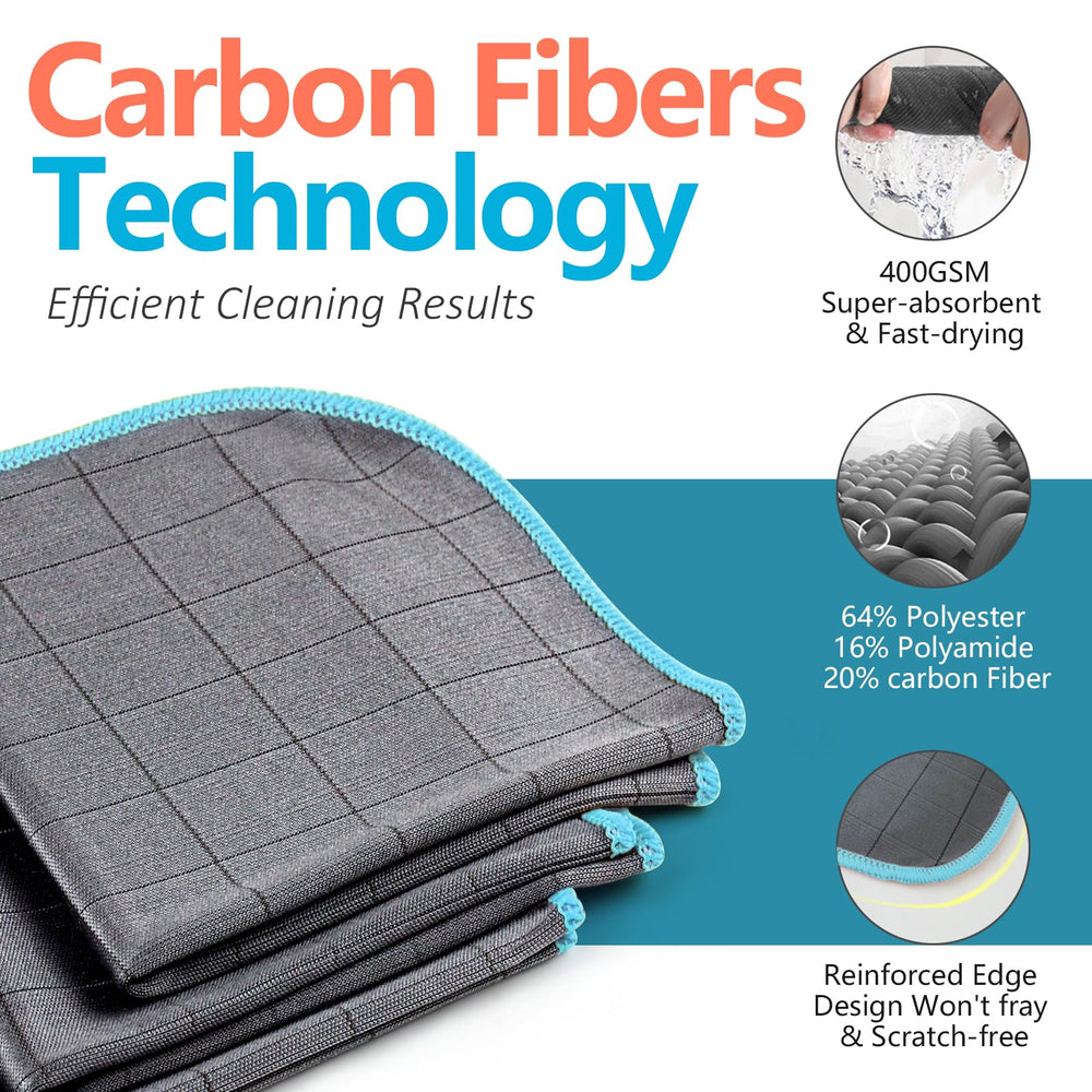 Airlab microfiber towel dries car windows quickly without lint.