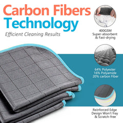 Airlab microfiber towel dries car windows quickly without lint.