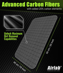 Airlab carbon microfiber towel for glass polishing leaves spotless mirrors and windshields.