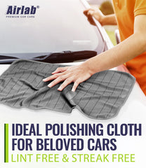Large 20 by 16 inch towel is easy to handle.