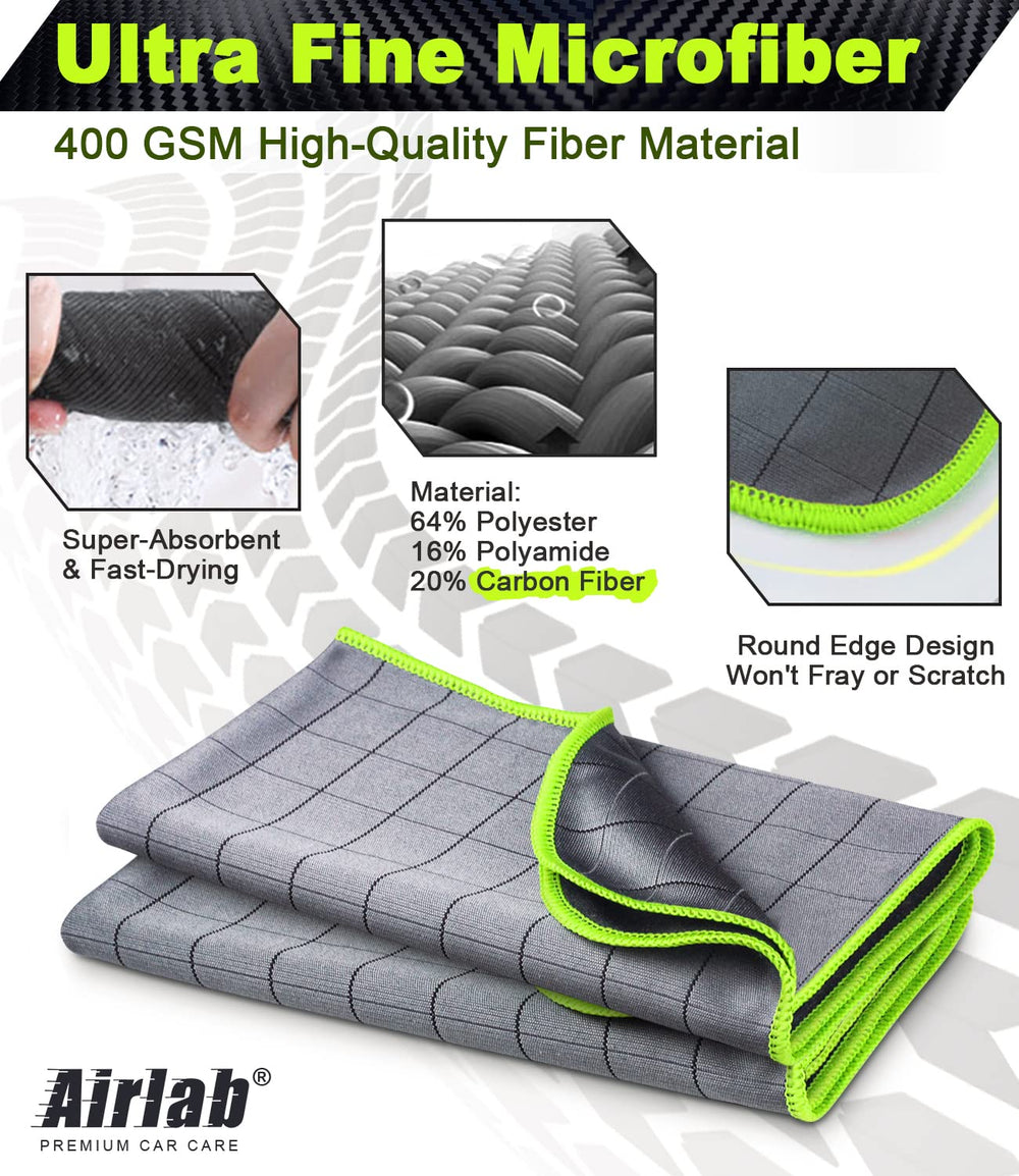Airlab 20x16 inch towels are easy to handle for car, bike, or boat cleaning.