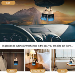 AirPurelle car diffuser in interior view highlighting scent and odor control.
