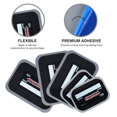Airsnigi emergency repair tool with patches for roadside fixes