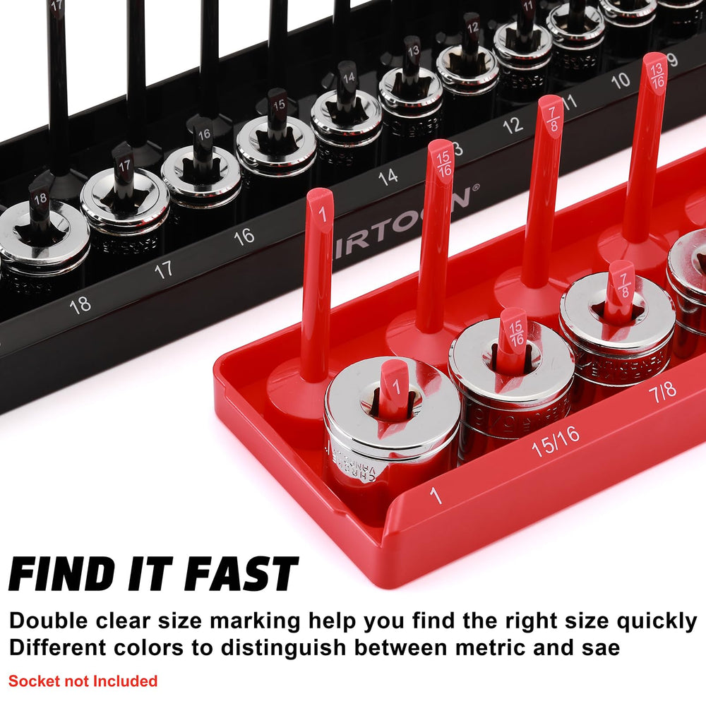 AirToon color-coded metric and SAE trays simplify quick identification