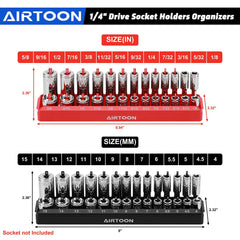AirToon trays use front labels for quick size identification of sockets