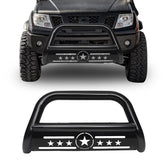 AISHAN Bull Bar front bumper on Nissan Frontier enhances rugged front-end protection.