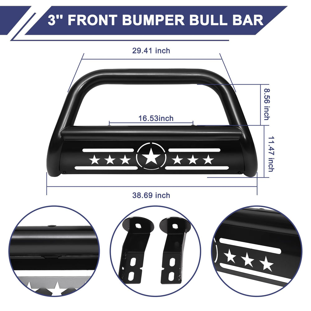 AISHAN bull bar features seamless welding for strength and reliability on tough terrain.