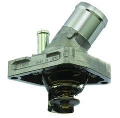 AISIN THN-007 engine coolant thermostat with housing for reliable cooling in compatible Infiniti and Nissan models.