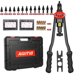 AIUITIO 16-inch rivet nut tool with rugged case for field use.