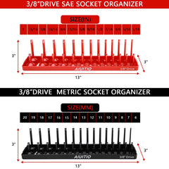 AIUITIO socket tray 1/2 drive metric deep sockets with expanded capacity.