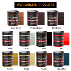 AIUKBL Leather Repair Kit packaging displays included tools and dye.