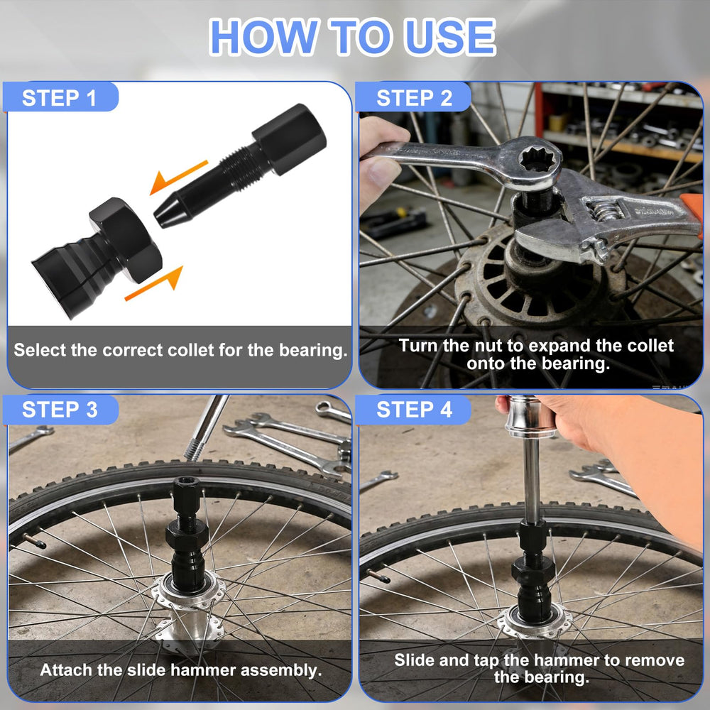 AIUWIZO high-strength pilot inner removal tool for bikes and motorcycles.
