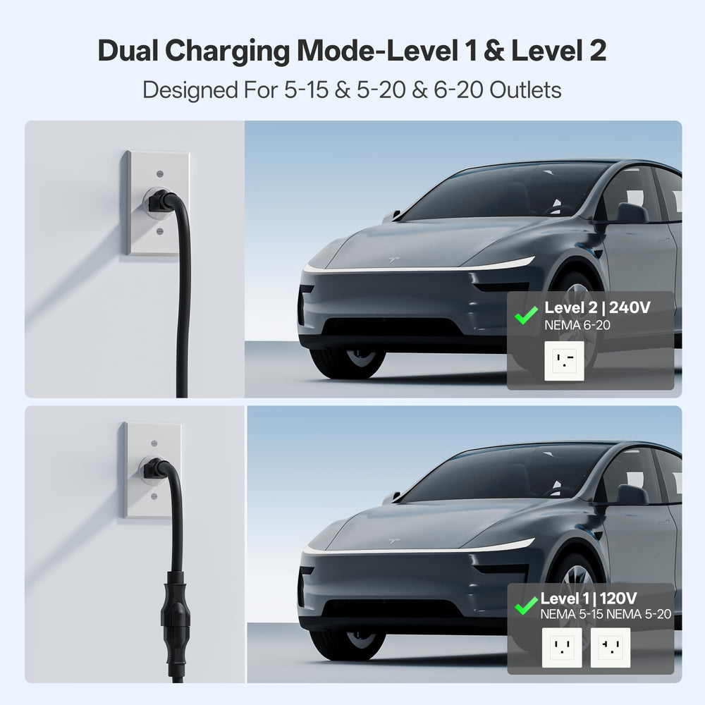 AIXINE EV charger 240V 16A with 25ft extension cable for convenience