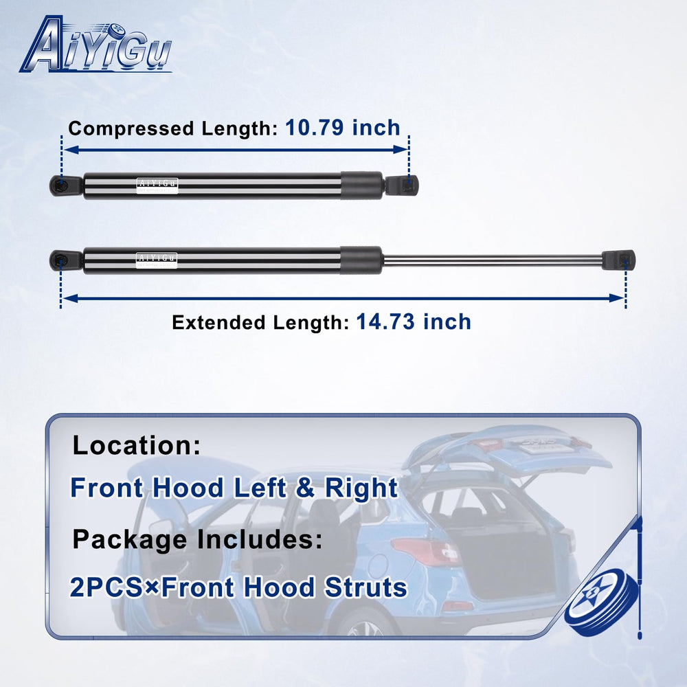 AiYiGu front hood strut right, reliable hold for safe engine access