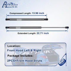 AiYiGu 6309 left hood strut mounted on Mini Cooper for easy hood access