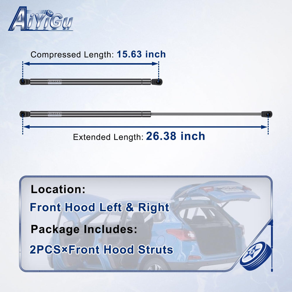 AiYiGu 6757 front hood struts right side for reliable hood opening.