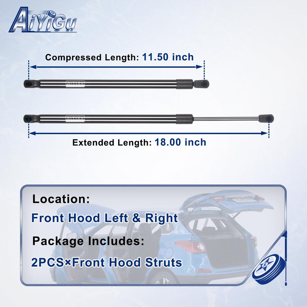 AiYiGu 7018 front hood strut right side supports Ram hood lift for easy access