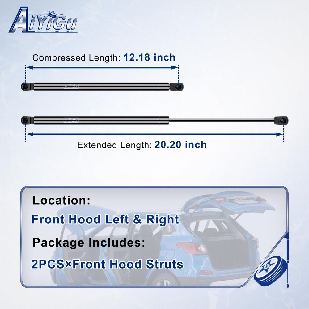 AiYiGu front hood struts right side for RX, smooth opening.