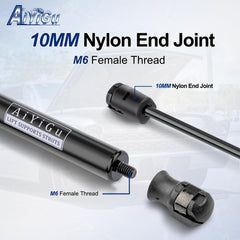 AiYiGu hood strut extended length 15.12 inches supports full hood travel.