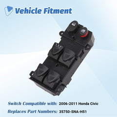 AiYiGu OEM replacement fits 35750-SNA-A13/35750-SNV-H51 in Civic doors.
