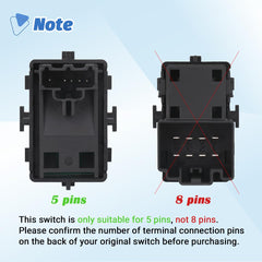 AiYiGu passenger-side window switch for Fusion with plug-and-play install.