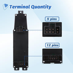 AiYiGu Dodge Dakota replacement window switch with 8+12 pin compatibility.