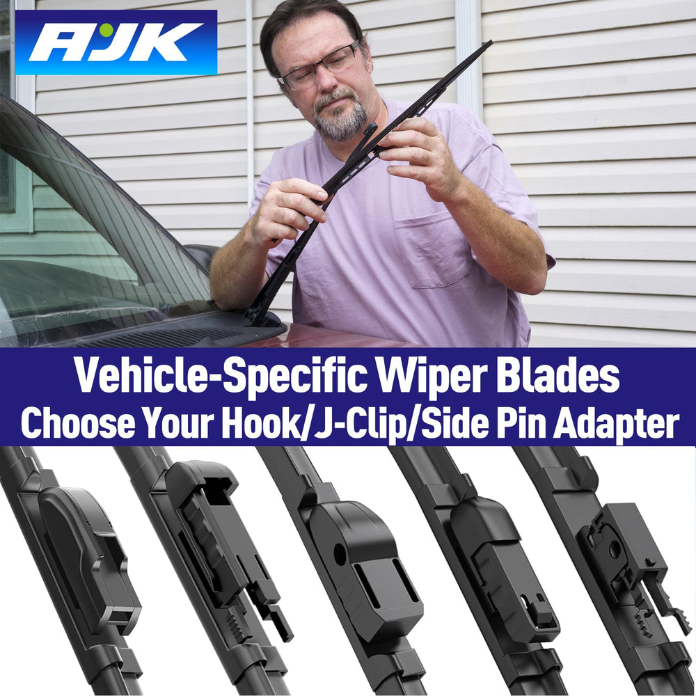 AJK all-natural rubber squeegee resists cracking in extreme weather.