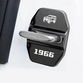 AJLOTMO Bronco 2‑door latch cover with stainless steel finish enhances interior detail.