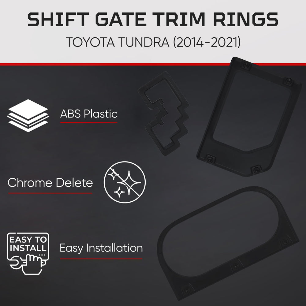 AJT DESIGN matte black trim kit for Tundra interior enhances contrast and style.