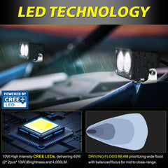 AKD Part 40W LED pod provides bright scene lighting for camping
