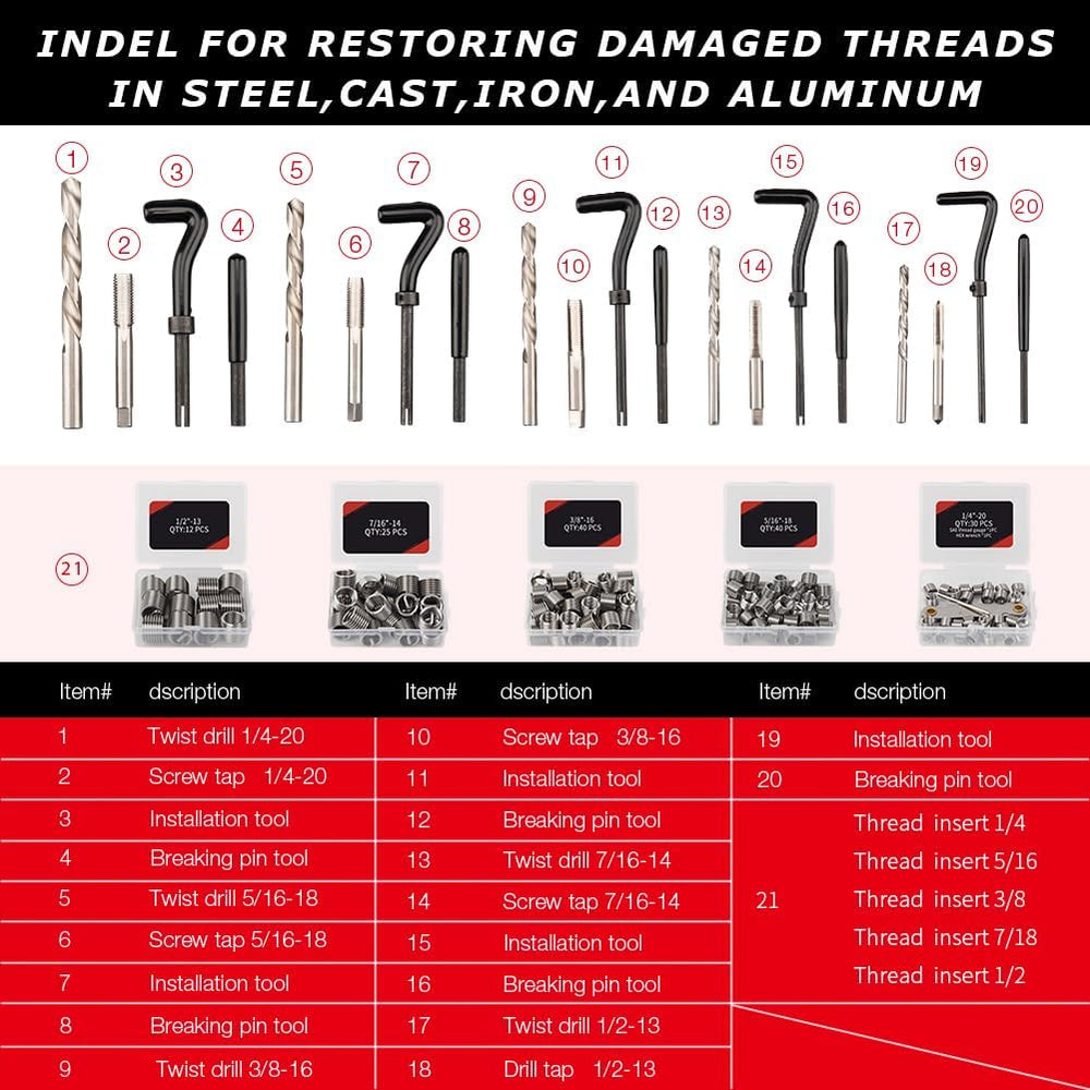 AKM 338Pc drill bits for clean, precise starts