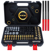 AKM 61Pcs Thread Restorer Kit front view for portable on-site repairs.