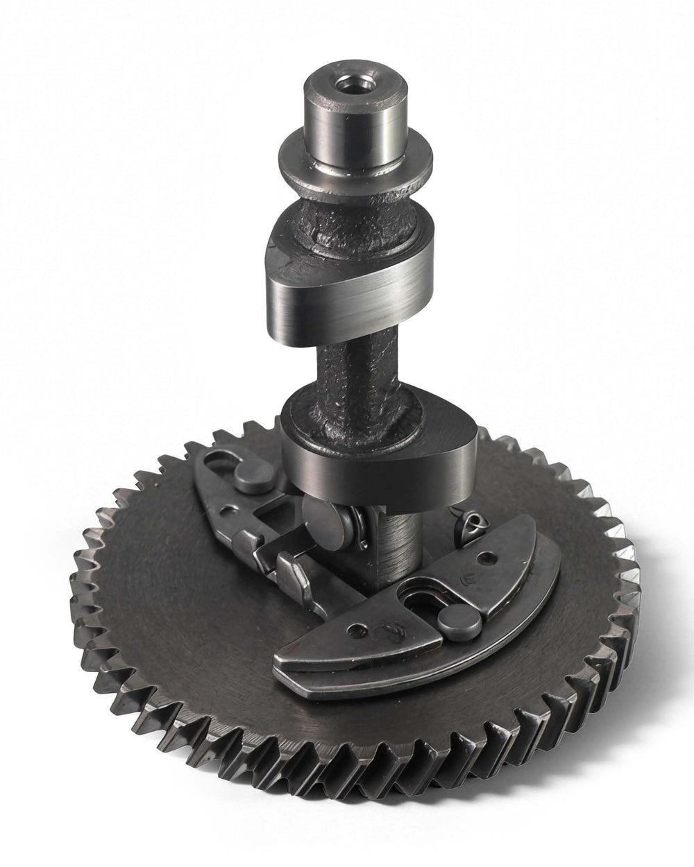 AKSGKGQ 212cc camshaft closeup showing high lift for improved throttle response.