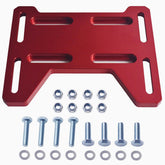 AKSGKGQ mini bike engine mount bracket side view highlights durable aluminum construction for longevity.