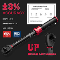 ALAIAL torque wrench displaying the 5-45 ft-lb range with click