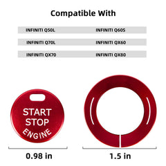 ALETAI push start cover for Infiniti Q60 provides refined detail and protection.