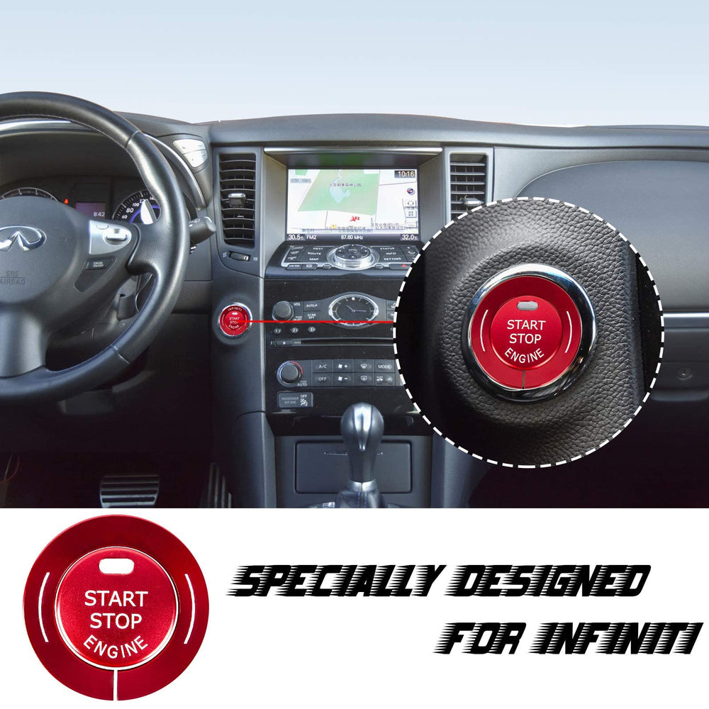 ALETAI push start cover for Infiniti QX80 outfits the cabin with premium finish.