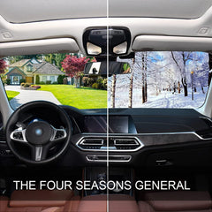 ALAZA Evil White Eyes windscreen shade folds into a compact pouch for easy storage.