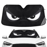 ALAZA Evil White Eyes windshield sunshade front window blocks heat and UV for a cooler ride.